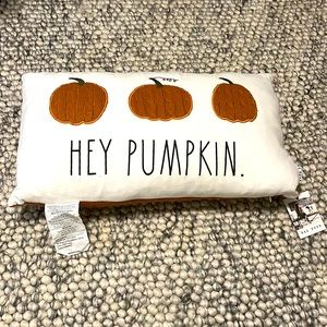 New 14x24 lumbar pumpkin pillow with removable cover